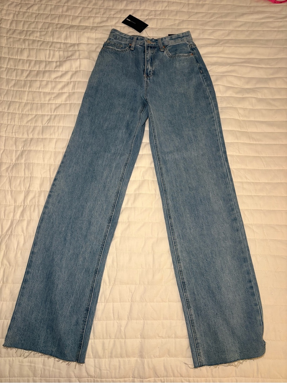 Fashion Nova Light Blue Wide Leg Jeans